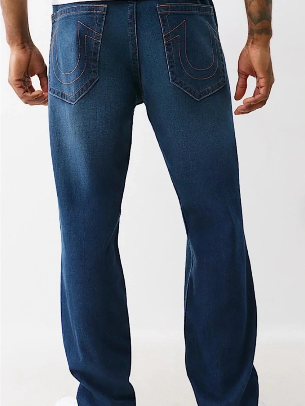 True Religion Men's Dark Blue Bootcut Jeans